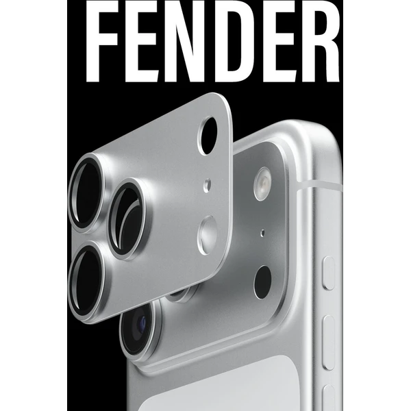 PanzerGlass FENDER hliníková ochrana fotoaparátu iPhone 18 Pro Max Silver - Ochranné fólie a sklo - Obrázok d_73f280302fe74ceebb5edf5e7139a33a