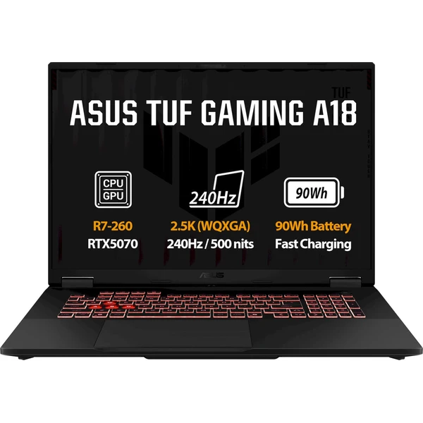 ASUS TUF Gaming A18 (FA808UP-S9086WZ) RTX 5070 šedý - Notebooky - Hlavný obrázok