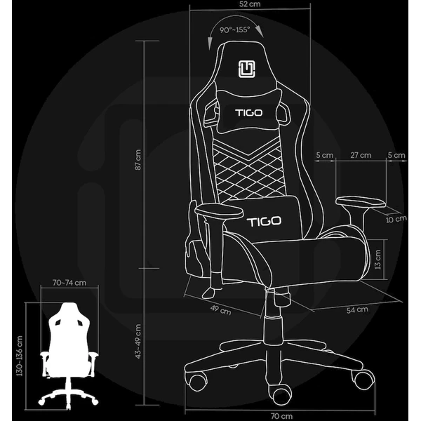 TIGO Starfall herná stolička čierna - Stoličky - Obrázok d_742800deaf7648269feea1838b8ab0ff