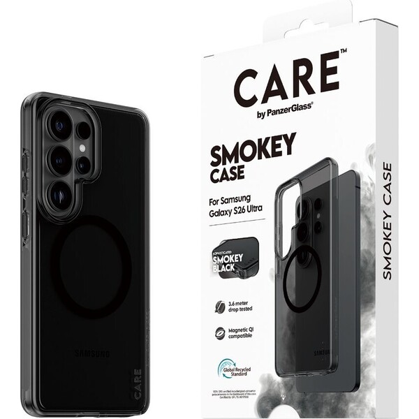 E-shop PanzerGlass® CARE Smokey Qi kryt Samsung Galaxy S26 Ultra dymový/čierny