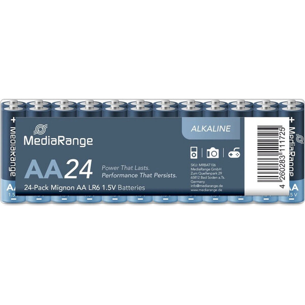 E-shop MediaRange Premium alkalické batérie Mignon AA 1,5V 24ks