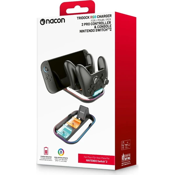 Nacon RGB nabíjacia stanica pre ovládač  Pro Controller a konzolu Switch 2 - Dokovacie stanice - Obrázok d_758e3c5313434d59a37decca29003f26