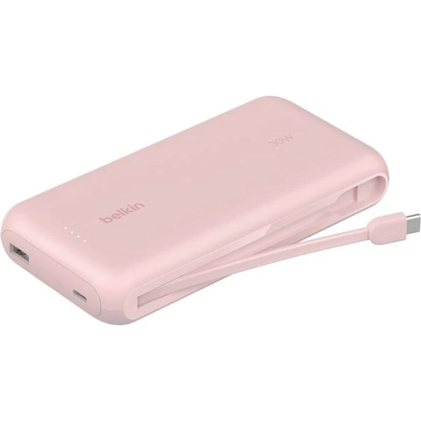 Belkin BOOST CHARGE™ USB-C PowerBanka s integrovaným USB-C káblom, 20000mAh, PD, 30W ružová - Powerbanky - Hlavný obrázok