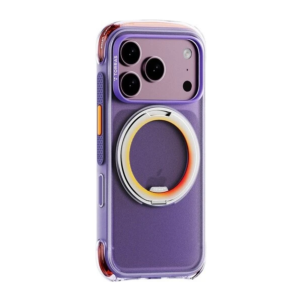Torras Ostand O3 Air Core MagSafe kryt iPhone 18 Pro fialový - Puzdra - Hlavný obrázok