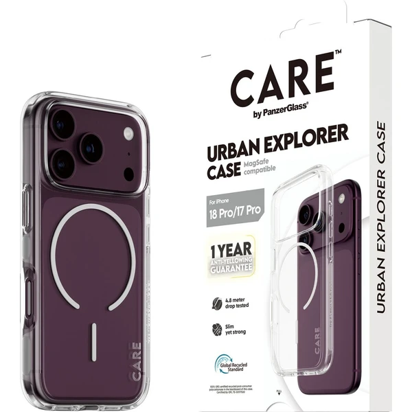PanzerGlass CARE Urban MagSafe kryt Apple iPhone 18 Pro/17 Pro čirý/bílý - Puzdra - Hlavný obrázok