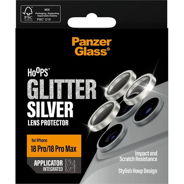 PanzerGlass Hoops ochranné kroužky Apple iPhone 18 Pro/Pro Max třpytivě stříbrné - Ochranné fólie a sklo - Obrázok d_77af5c56c3154f85a46f36cea822ce07