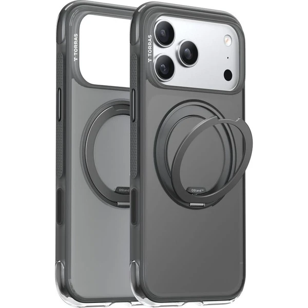 Torras Ostand O Air MagSafe kryt iPhone 17 Pro obsidiánovo čierny - Puzdra - Hlavný obrázok