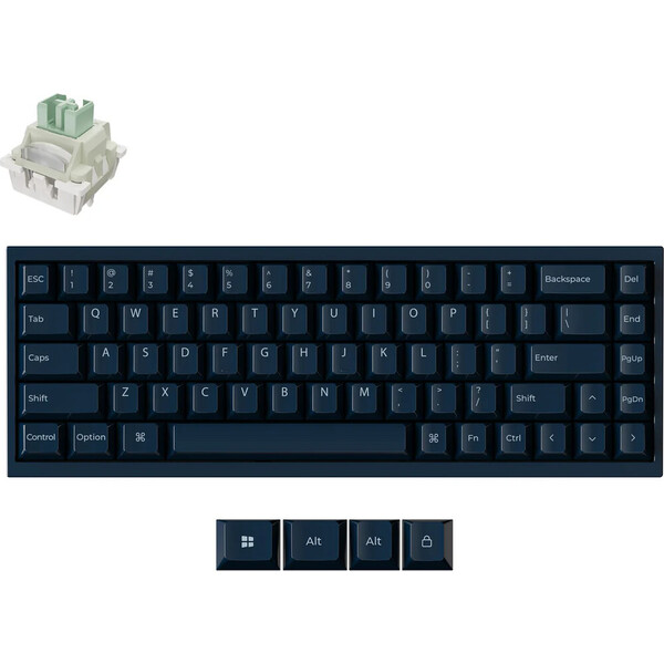 E-shop Keychron Q16 HE 8K Keychron Ultra-Fast Lime herná klávesnica (US) tmavomodrá