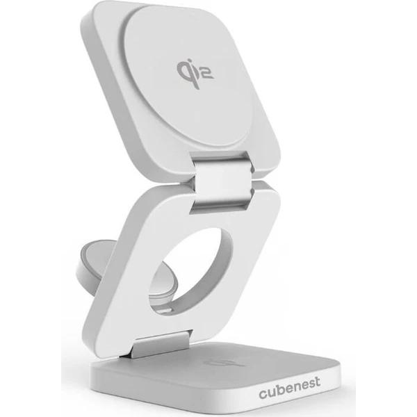 Cubenest EQ310 Qi2 3v1 skladacia bezdrôtová magnetická nabíjačka biela - Nabíjačky - Obrázok d_7850d0acf6164ad4a502c1f7dd7bfacf