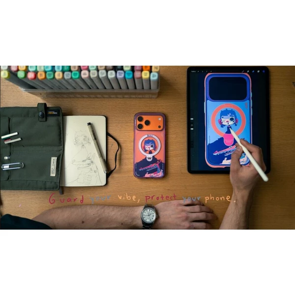 Torras Ostand Q3 Air Gawx Limited MagSafe kryt iPhone 17 Pro Neon night muse - Puzdra - Obrázok d_78e89b26af1c4a848e3ba1520e16c27c