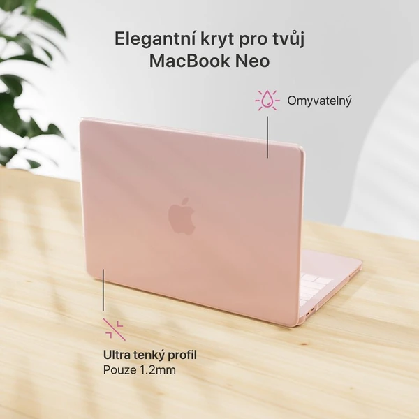 iWant Slim Shell puzdro pre MacBook Neo 13" matná rumelová - Puzdra - Obrázok d_7a6810e22ec4490baa965a9d7c29ba5a