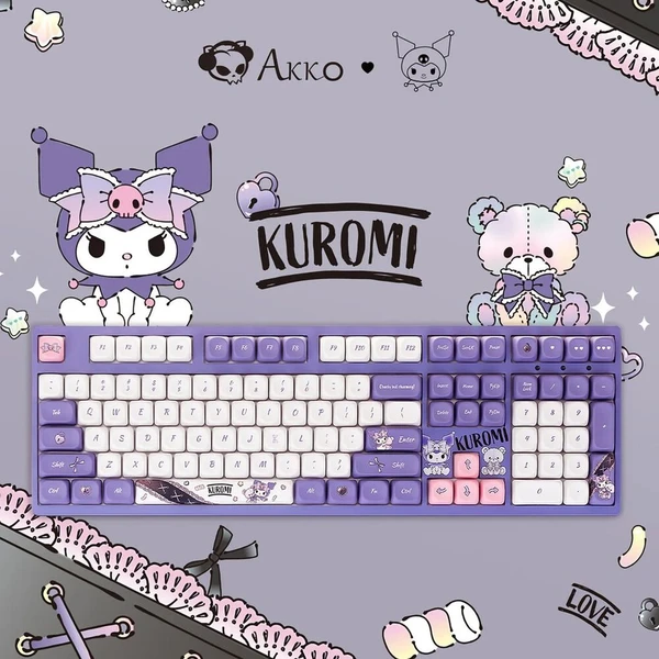 Akko x Kuromi 3108 V3 Akko Frost Pink (US) fialová - Klávesnice - Obrázok d_7b5d6a10d5104b69892f9c4abfed6131