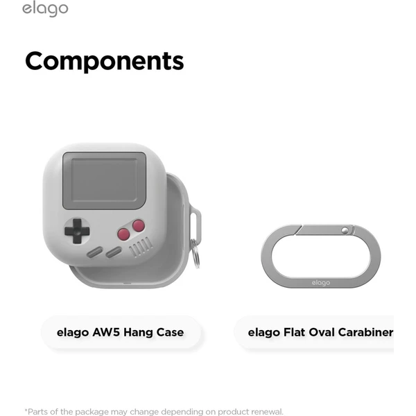 ELAGO Retro GameBoy púzdro Samsung Galaxy Buds4/Buds4 Pro svetlo šedé - Puzdra - Obrázok d_7bc0ef86336247cc83444e40d87c404a
