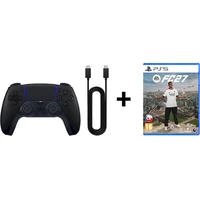 DualSense Wireless Controller Midnight Black + kábel USB pre PC + EA Sports FC 27 - Herné ovládače