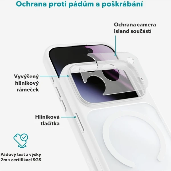 Epico HeroMatte Pro Mag+ MagSafe/Qi2 kryt iPhone 17 Pro/18 Pro bílý - Puzdra - Obrázok d_7bfa7195b09c48f39ab1270f4e00504f