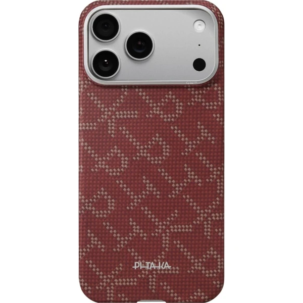 Pitaka Ultra-Slim Case MagSafe kryt iPhone 17 Pro Monogram-Gold/Red - Puzdra - Obrázok d_7c06e5ffe66841c9af803747c6452131