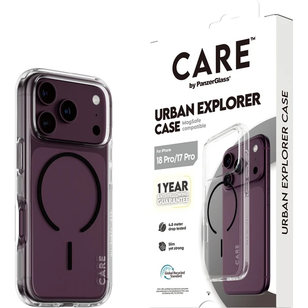 PanzerGlass CARE Urban MagSafe kryt Apple iPhone 18 Pro/17 Pro čirý/černý - Puzdra - Hlavný obrázok