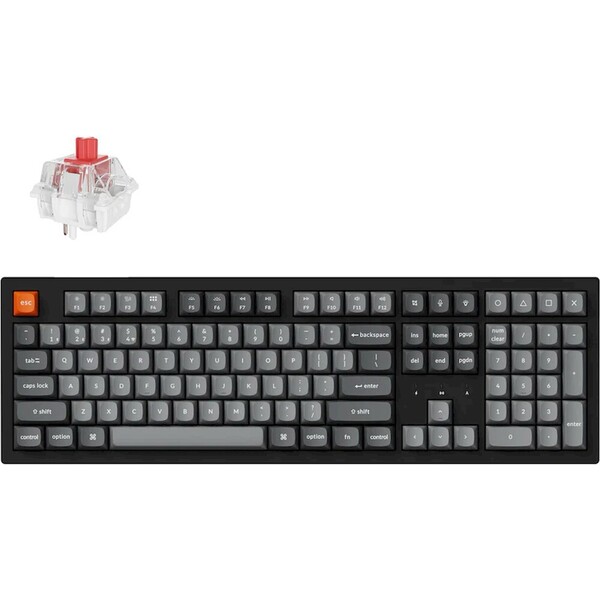 Keychron K10 Max herná klávesnica (US) (Super Red switch) čierna