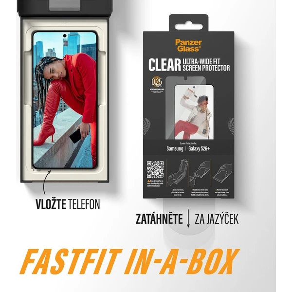 PanzerGlass® Ultra-Wide Fit sklo s bezprašným aplikačným boxom Samsung Galaxy S26+ - Ochranné fólie a sklo - Obrázok d_7dae6447278845a7ae7164c9607269e3
