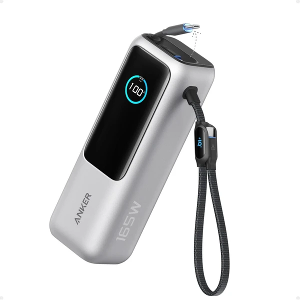 Anker Zolo powerbanka (25000mAh) 165W, s káblom USB-C strieborná - Powerbanky - Hlavný obrázok