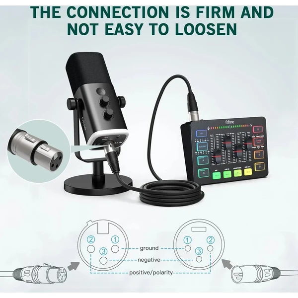 Fifine L9C XLR kábel 1,8m biely - Káble a redukcie - Obrázok d_7ec57a475d2444c3a532ee3fcc56ed1c