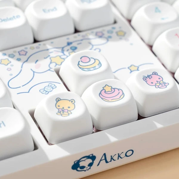 Akko x Cinnamoroll Star 3108 V3 Akko Frost Pink (US) biela - Klávesnice - Obrázok d_7f061fd144254ec685c823b2418a2011