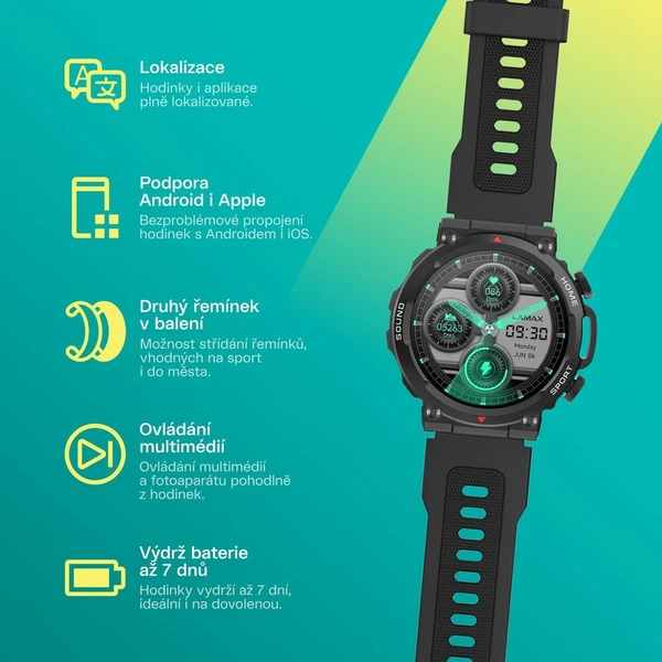 LAMAX Xplore chytré hodinky čierne - Inteligentné hodinky - Obrázok d_7fda82cf502649dda335d879810f87a9