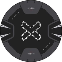 Diablo Chairs podložka pod stoličku čierno-biela - Podložky pod stoličky