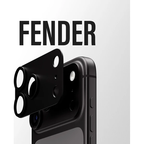 PanzerGlass FENDER hliníková ochrana fotoaparátu iPhone 18 Pro Max Black - Ochranné fólie a sklo - Obrázok d_80f8712edf8c443188487ea17b8d893b