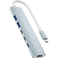 Epico UltraHub 6in1 Slim Alu USB-C Hub EH20 | 100W USB-C PD, 2× USB-A, 3× USB-C, HDMI | blankytne mo - USB huby
