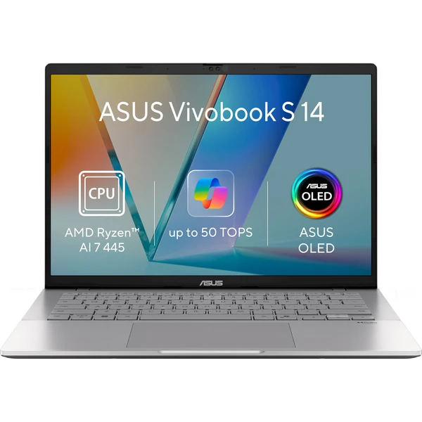 ASUS Vivobook S14 (M3407GA-OLED089Z) strieborný - Notebooky - Hlavný obrázok