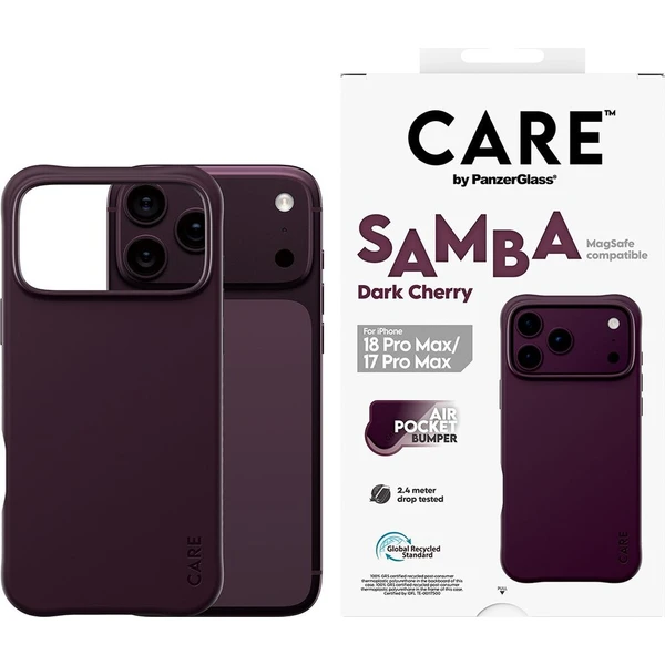 PanzerGlass CARE Samba MagSafe kryt Apple iPhone 18 Pro Max/17 Pro Max Dark Cherry fialový - Puzdra - Obrázok d_8249a964c5444b09a9efed388051e92e