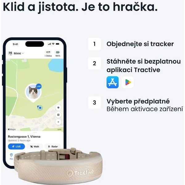 Tractive CAT 6 Mini chytrý GPS lokátor pre mačky hnedý - GPS Moduly  - Obrázok d_82a8c07b1cc74804932ca00ac32be957