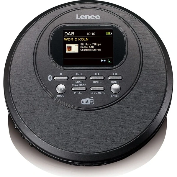Lenco CD-500 discman s Bluetooth a rádiem DAB+/FM černý - Hudobné prehrávače - Hlavný obrázok