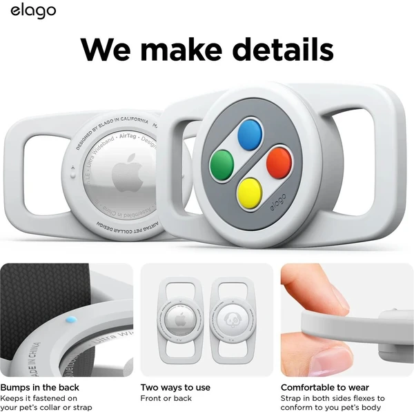 ELAGO W5 Pet Collar pouzdro pro Apple AirTag šedé - Puzdra - Obrázok d_82ff7113b9b345f4bd4663e4028d5b26