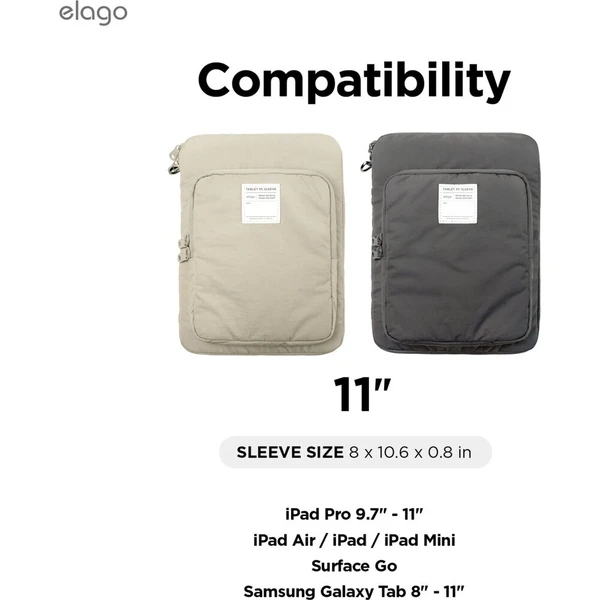 ELAGO Tablet Sleeve puzdro pre 11'' iPad/Tablet tmavosivé - Puzdra - Obrázok d_83a691db531b47f983fbb0ce29208317