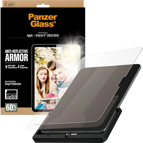 PanzerGlass® Antireflexné sklo Apple iPad Air 11" (2025/2024) s inštalačným rámikom - Ochranné fólie a sklo - Hlavný obrázok
