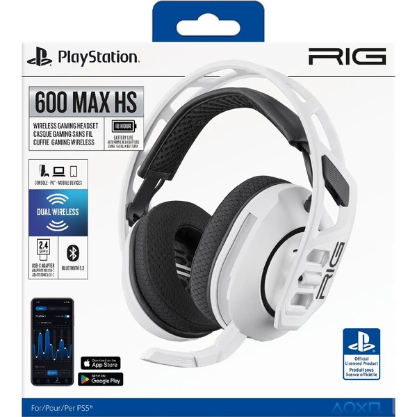 Nacon RIG 600 MAX HS bezdrôtové herné slúchadlá biele - Slúchadlá - Obrázok d_868951947d6c47a092703bb034045a79