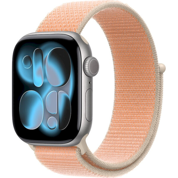 E-shop Apple Watch 42/41/40/38mm melónovo oranžový prevlečený športový remienok