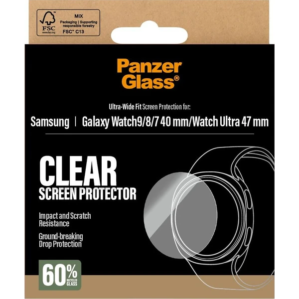 PanzerGlass sklo Samsung Galaxy Watch9/8/7 (40mm) čiré - Ochranné fólie a sklo - Obrázok d_885fc00433a043da84da8eb9e345c311