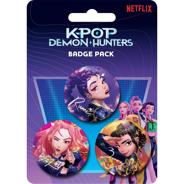 Sada 3 odznakov Pyramid International K-pop Demon Hunters - Odznaky - Hlavný obrázok