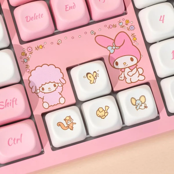 Akko x My Melody 3108 V3 Akko Frost Pink (US) ružová - Klávesnice - Obrázok d_89d76095a296429b86eb6f5130b74388