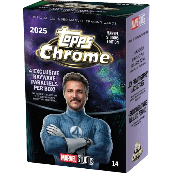 Zberateľské karty Topps 2025 Marvel Studios Chrome Value Box - Zberateľské karty a nálepky - Hlavný obrázok