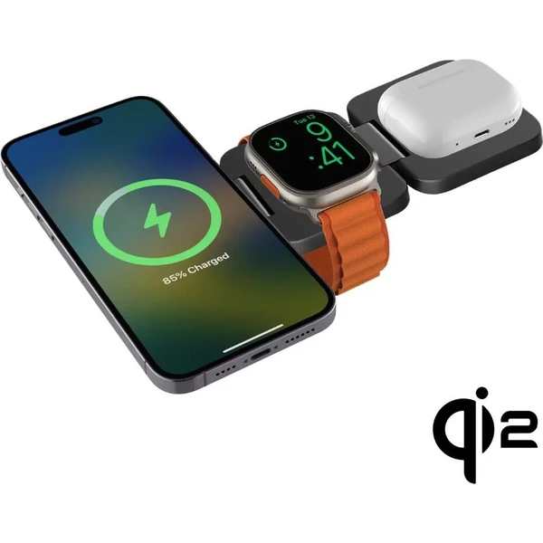 Cubenest EQ310 Qi2 3v1 skladacia bezdrôtová magnetická nabíjačka sivá - Nabíjačky - Obrázok d_8a86a01be8064cd383a05299c233e8e9