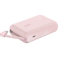 Belkin BOOST CHARGE™ USB-C PowerBanka s integrovaným USB-C káblom, 10000mAh, PD, 20W ružová - Powerbanky