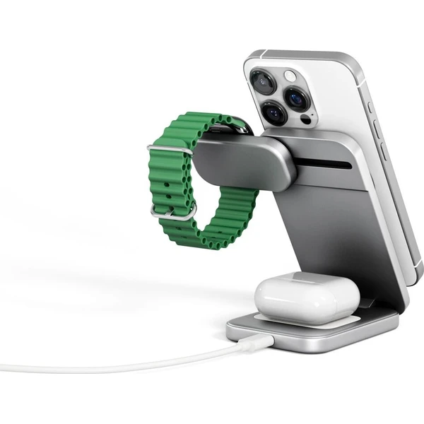 Spello ForceBase Qi2 25W 3in1 Fold MagSafe nabíjací stojan strieborný - Nabíjačky - Obrázok d_8b25c3efccfe4753a132c5508808bcb9