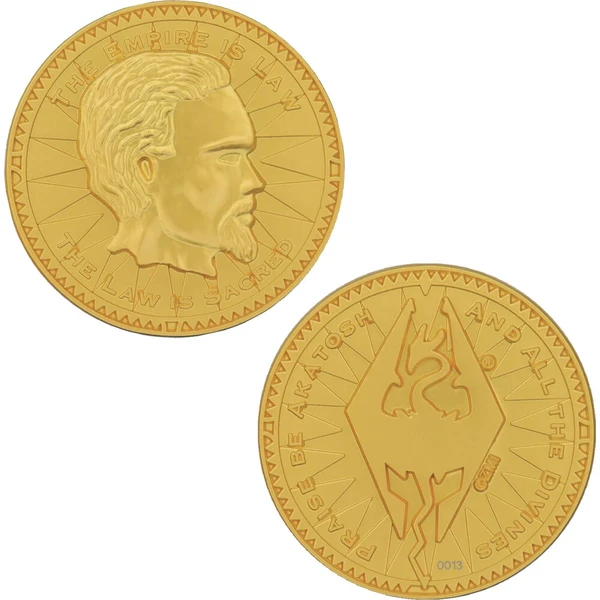 Zberateľská minca Fanattik The Elder Scrolls - Coin Septim Mity Gold Edition - Mince - Hlavný obrázok