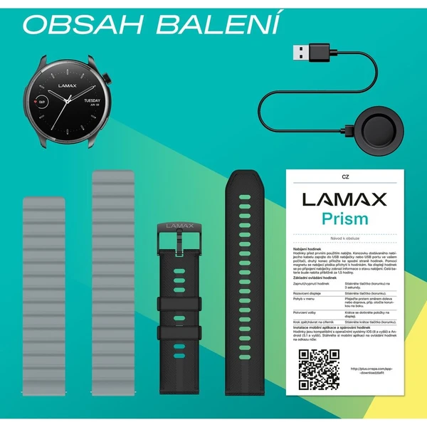 LAMAX Prism AMOLED inteligentné hodinky čierne - Inteligentné hodinky - Obrázok d_8b481b8b2ab341138e6d2184162389d6