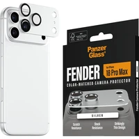 PanzerGlass FENDER hliníková ochrana fotoaparátu iPhone 18 Pro Max Silver - Ochranné fólie a sklo
