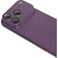 iWant Aluminium AntiReflective Lens & Island hliníkový rámeček pro iPhone 18 Pro Max tmavě fialový - Ochranné fólie a sklo